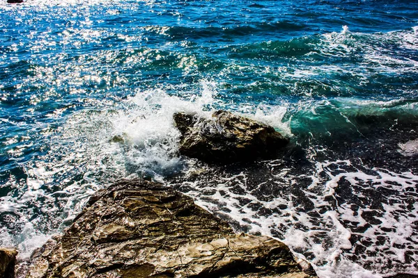 Вид Пляж Узбережжя Острова Крит — стокове фото