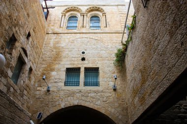 Eski Kudüs şehri, İsrail bir pencerede closeup