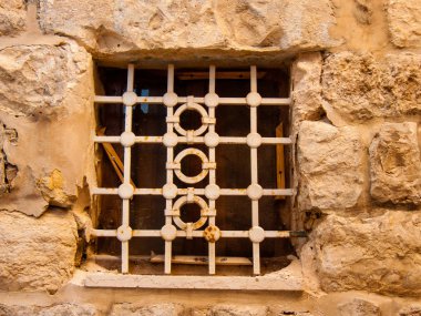 Eski Kudüs şehri, İsrail bir pencerede closeup