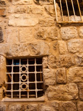 Eski Kudüs şehri, İsrail bir pencerede closeup