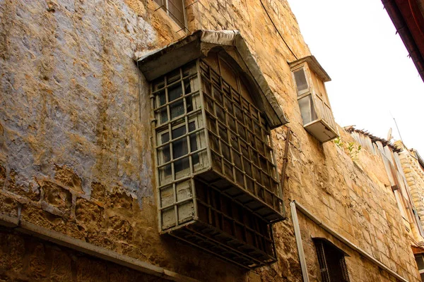 Closeup Window Old City Jerusalem Israel — Stock Photo, Image