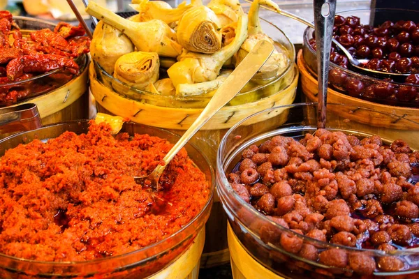 Closed Colored Spices Sold Mahane Yehuda Market Jerusalem Israel — Stock Photo, Image