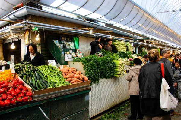 Jerusalem Israel February 2018 Unknowns People Shopping Mahane Yehuda Market — Stock Photo, Image
