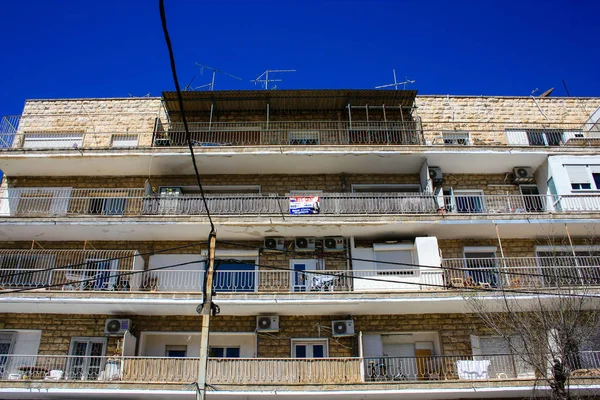 Vista Edifício Palmah Rua Katamon Área Jerusalém Israel Março 2018 — Fotografia de Stock