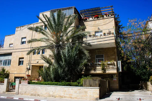 Vista Edifício Palmah Rua Katamon Área Jerusalém Israel Março 2018 — Fotografia de Stock