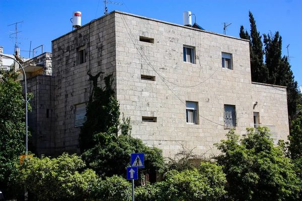 Blick Auf Das Gebäude Palmah Straße Katamon Bereich Jerusalem Israel — Stockfoto
