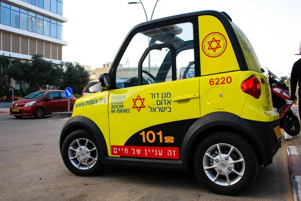 Transporte Órganos Para Hospital Calle Metazada Tel Aviv Ciudad Israel — Foto de Stock