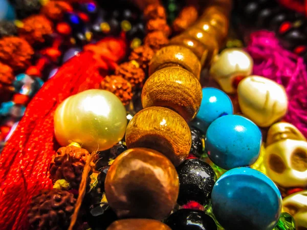Closeup Colorful Jewelry Sold Beach Southern India — Stock Photo, Image