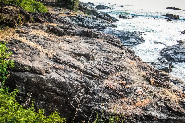 Côte Sauvage Plage Dans Sud Inde — Photo