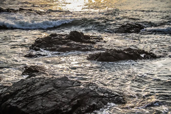 Wilde Kust Strand Zuid India — Stockfoto