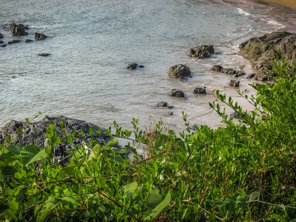 Côte Sauvage Plage Dans Sud Inde — Photo