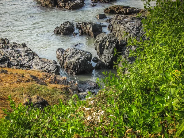 Côte Sauvage Plage Dans Sud Inde — Photo