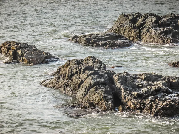 Côte Sauvage Plage Dans Sud Inde — Photo