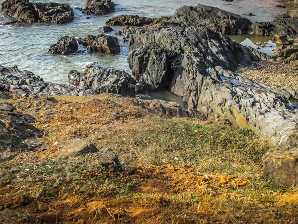 Wild Coastline Beach Southern India — Stock Photo, Image