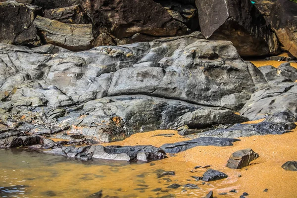 Côte Sauvage Plage Dans Sud Inde — Photo