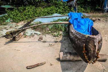 Balık tekne Güney Hindistan'da closeup