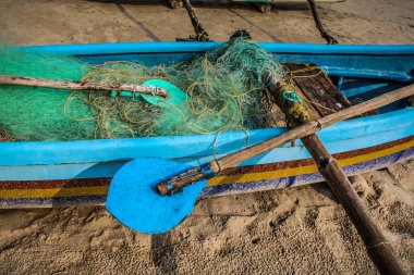 Balık tekne Güney Hindistan'da closeup
