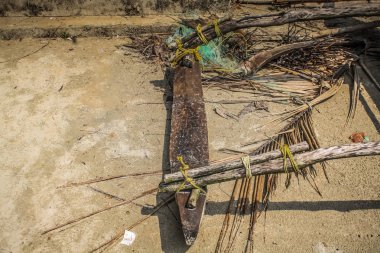 Balık tekne Güney Hindistan'da closeup