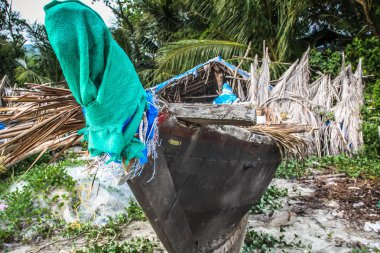 Güney Hindistan'da bir balık tekne closeup