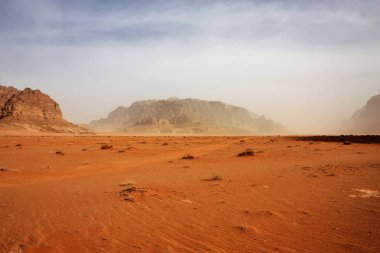 Ürdün çöl manzara görünümünü 