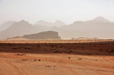 Ürdün çöl manzara görünümünü 