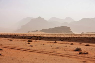 Ürdün çöl manzara görünümünü 