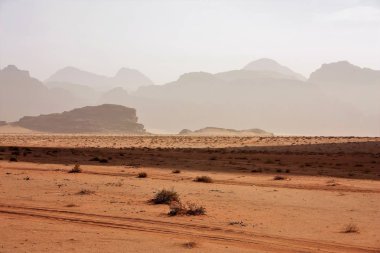 Ürdün çöl manzara görünümünü 