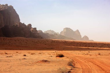 Ürdün çöl manzara görünümünü 