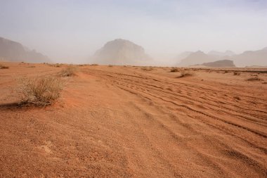 Ürdün çöl manzara görünümünü 