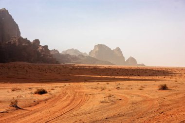 Ürdün çöl manzara görünümünü 