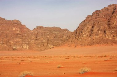 Ürdün çöl manzara görünümünü 