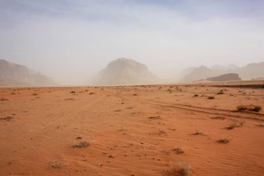 Ürdün çöl manzara görünümünü 