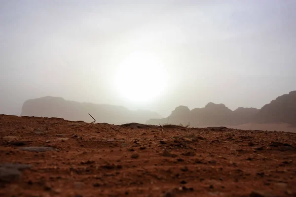 Weergave Van Jordaanse Woestijn Landschap — Stockfoto