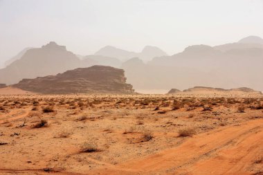 Ürdün çöl manzara görünümünü 