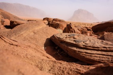 Ürdün çöl manzara görünümünü 