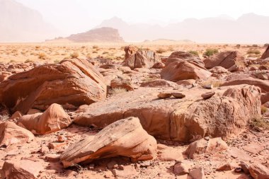 Ürdün çöl manzara görünümünü 