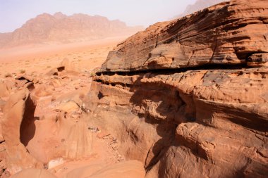 Ürdün çöl manzara görünümünü 