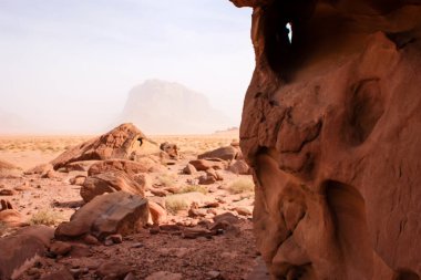 Ürdün çöl manzara görünümünü 