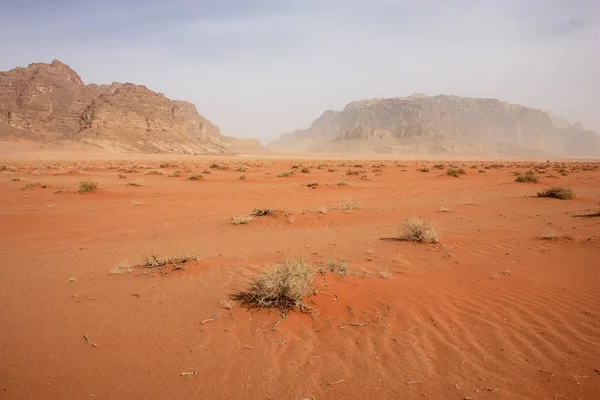 Widok Krajobrazu Pustyni Jordanii — Zdjęcie stockowe