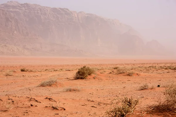 Vista Paisagem Deserto Jordânia — Fotografia de Stock