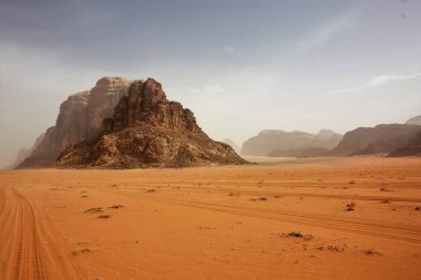 Ürdün çöl manzara görünümünü 