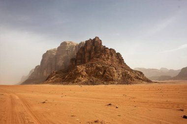 Ürdün çöl manzara görünümünü 