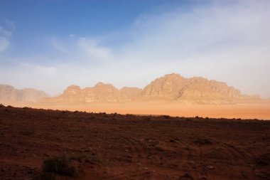 Ürdün çöl manzara görünümünü 