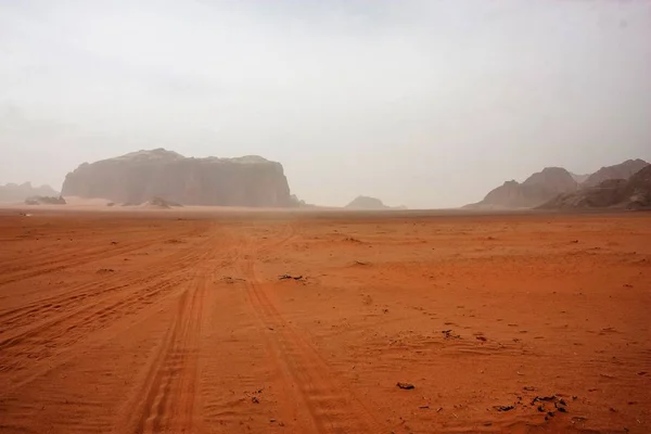 Widok Krajobrazu Pustyni Jordanii — Zdjęcie stockowe