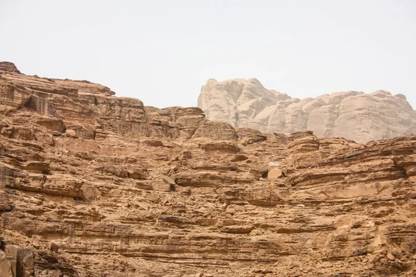 Widok Krajobrazu Pustyni Jordanii — Zdjęcie stockowe