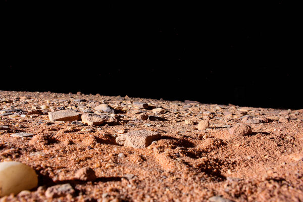 View of the Jordanian desert landscape 