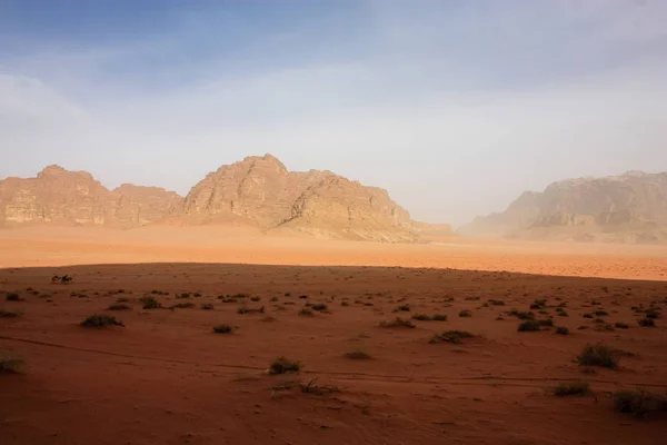 Visa Jordanska Öknen Landskap — Stockfoto