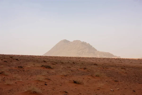 Widok Krajobrazu Pustyni Jordanii — Zdjęcie stockowe