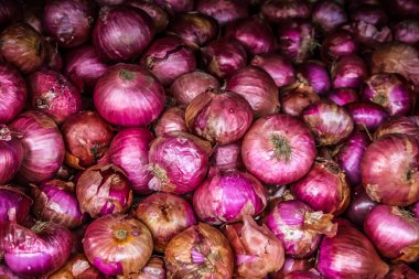 Güney Hindistan'da piyasada satılan çeşitli sebze closeup