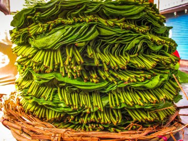 Güney Hindistan'da piyasada satılan çeşitli sebze closeup